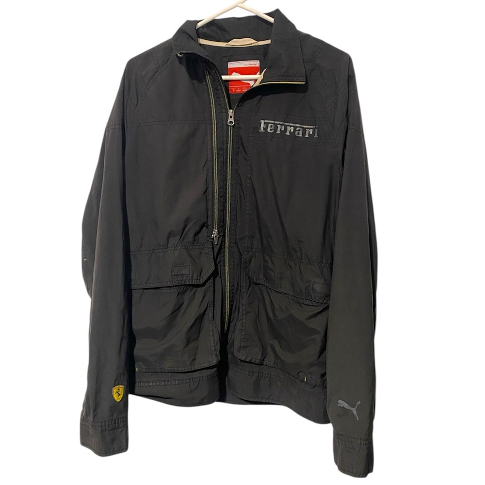 Puma Men's Ferrari Race Street Jacket in Puma Black Size Medium